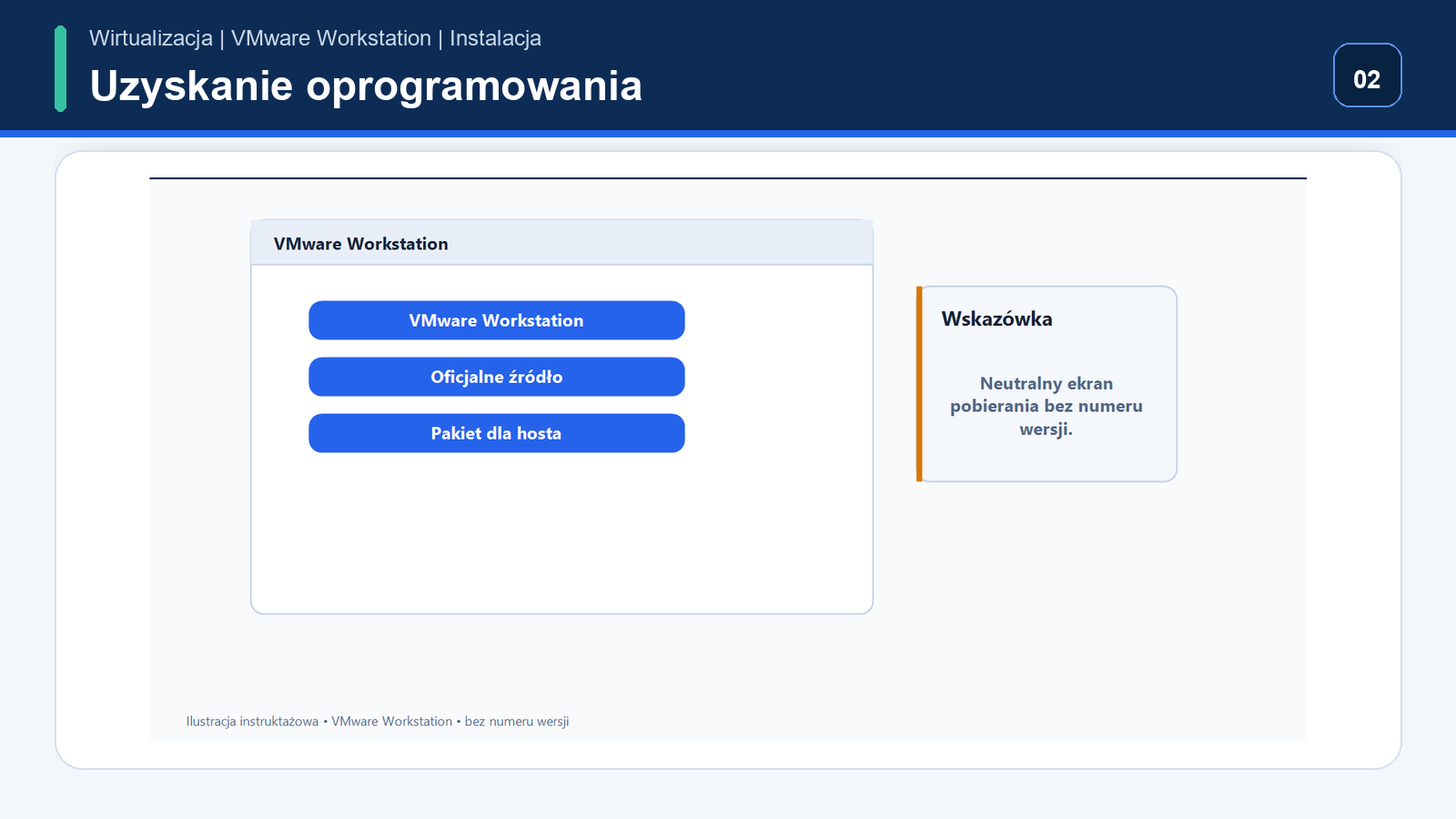Pobranie / uzyskanie oprogramowania — VMware Workstation Pro
